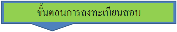 Rectangular Callout: ขั้นตอนการลงทะเบียนสอบ